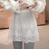 Women's Anti-Light Hoodie & Skirt Set: Autumn/Winter Lace-Trimmed Layered Look with Sweater & Pants for Subtle Coverage.
