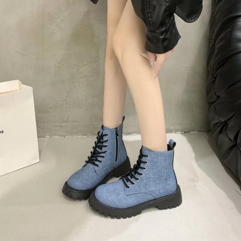 New Retro and Fashionable Short Boots for Women In Plus-size Shoes with Thick Soles