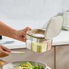 Seasoning Box With Lid And Spoon, 4 Compartment Spice Pots With Handle, Home Kitchen Condiment Jars For Sugar Salt Pepper