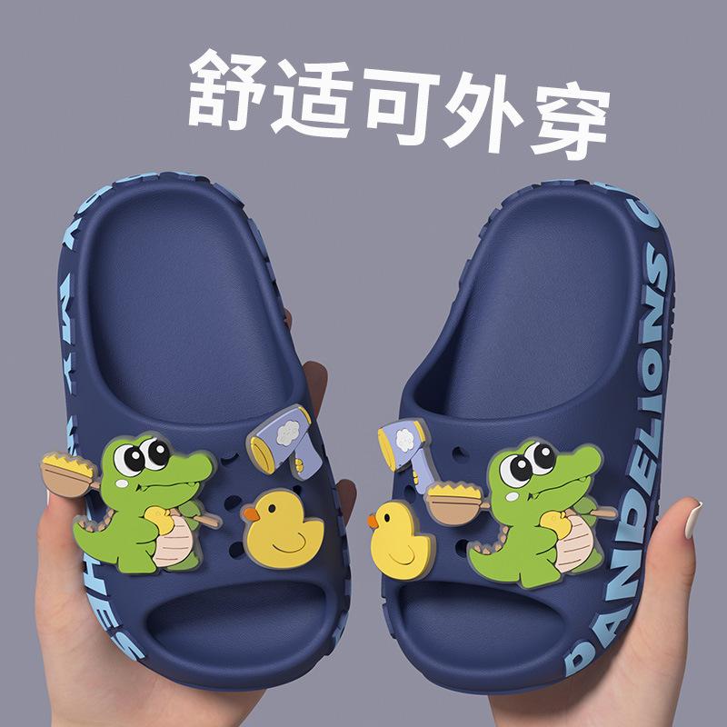 Crocodile Children's Summer Slippers for Boys and Girls, Baby-specific Non-slip Indoor Home Sandals Eva Soft-soled Women's Shoes
