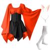 New Long-sleeved Women's Renaissance Medieval Dress