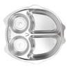 Stainless Steel Snack Plate Toddlers Divided Silver 1pc