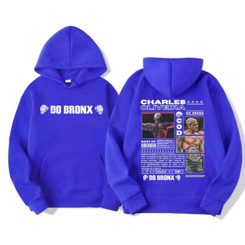 Limited Charles Oliveira Do Bronx Vintage Graphic Hoodies Men Women Fashion Cool Gothic Hoody Pullovers Casual Fleece Sweatshirt