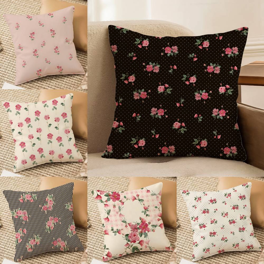 Warm Roses Bloom In Midsummer Pillow Case Comfort Sofa Bed Silky elegant Invisible zipper Decorative cushion cover