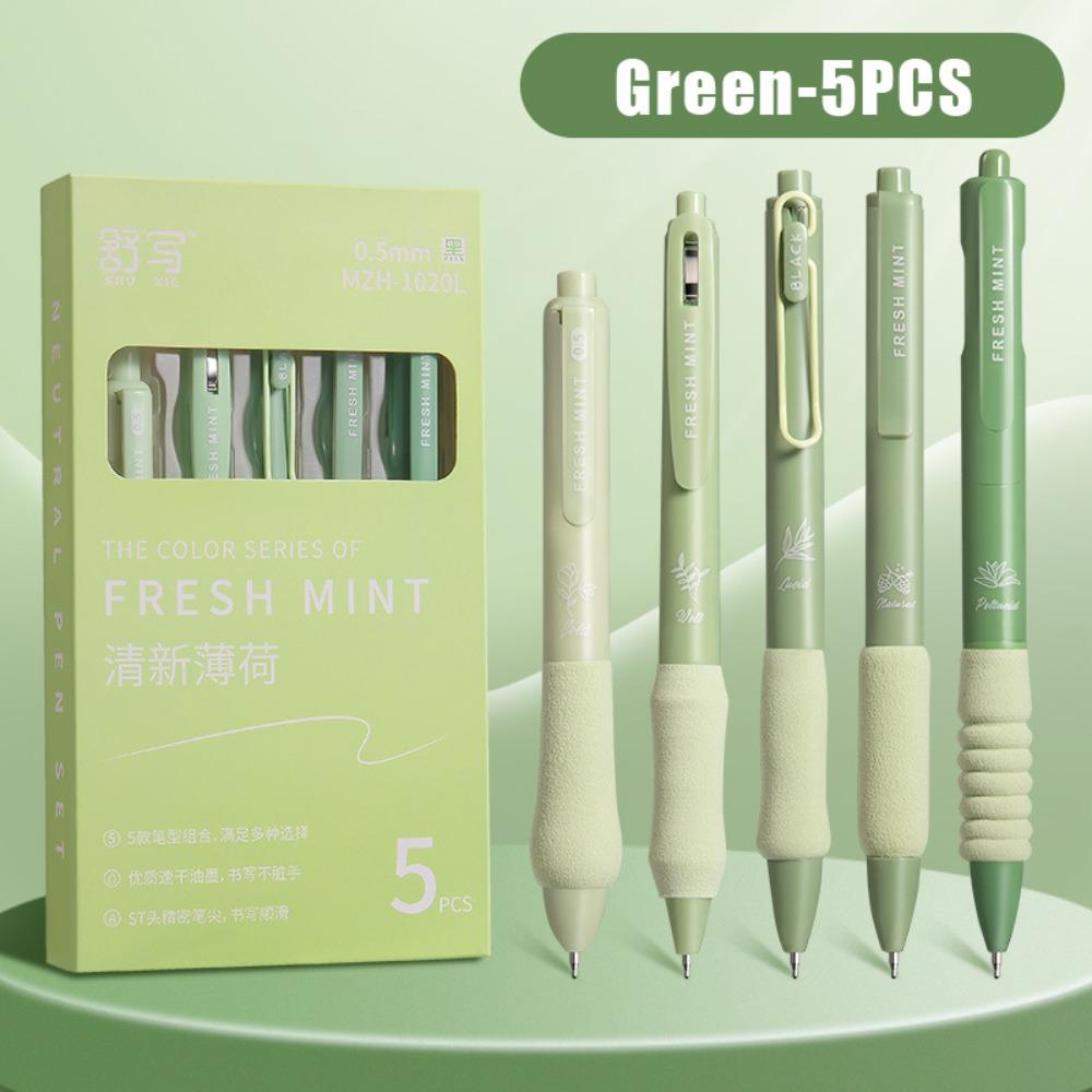 5PCS 0.5mm Black Ink Neutral Pen Quick Drying Writing Tool New Gel Pen  School Office
