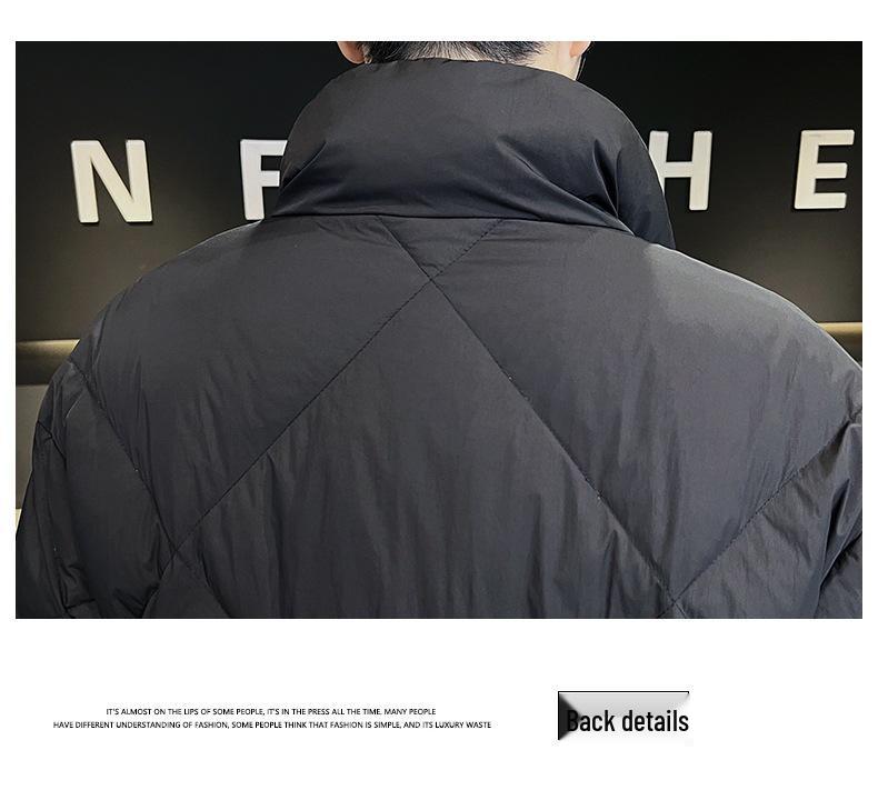 Winter 2023 Solid Color Stand Collar Down Jacket – Unisex 3D Cut, Thickened Coat