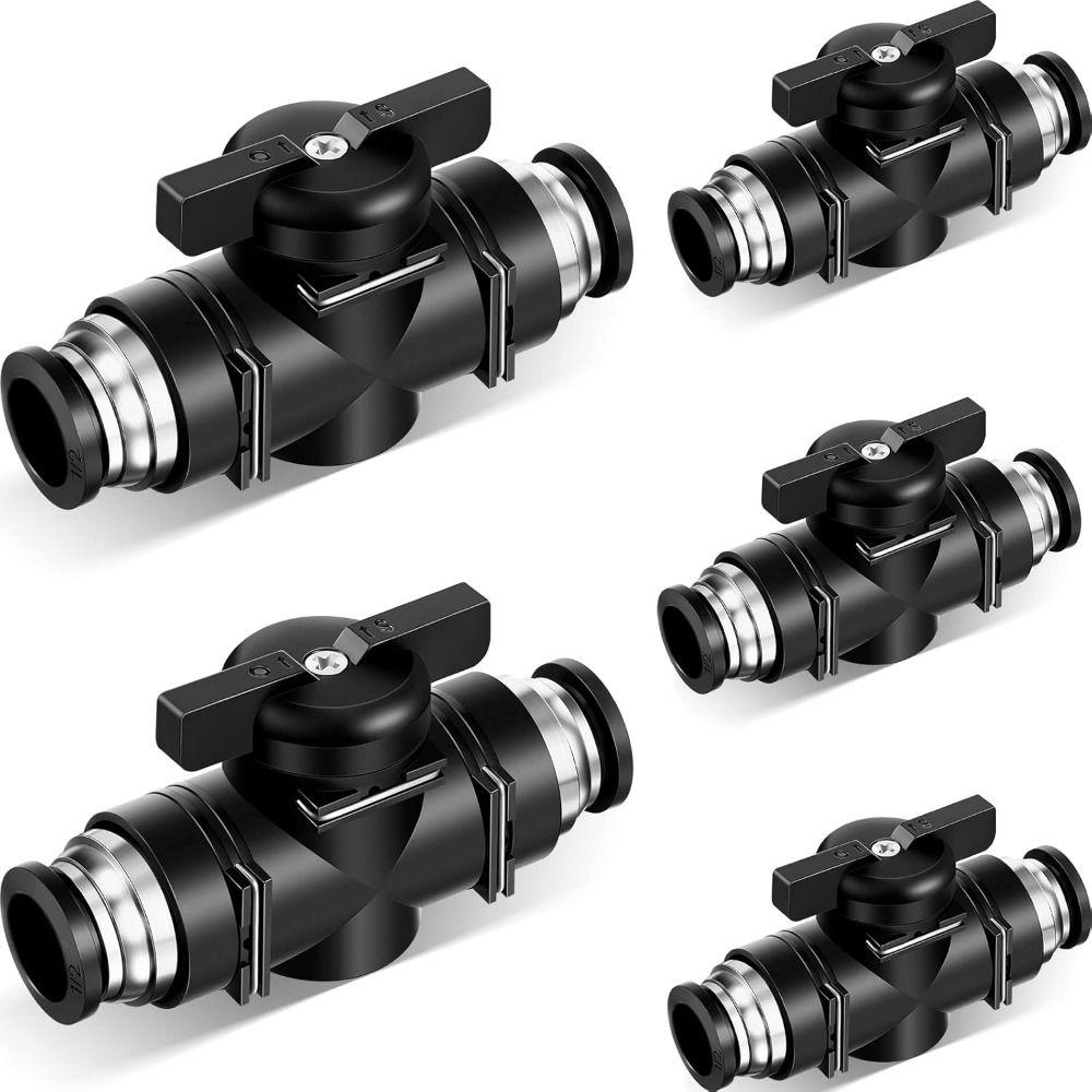 Push In BUC Hand Valve Black BUC Fitting Pneumatic Threaded Joint Pneumatic Valve