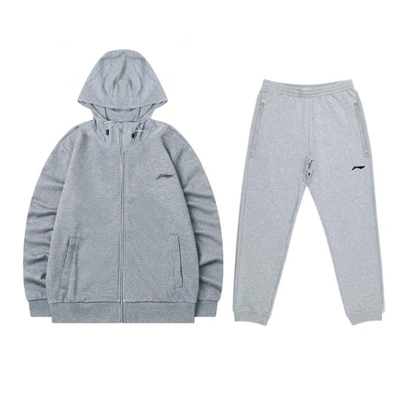 Li Ning Sweatshirt Sets Men's Hooded Moderate AWDT611-2+AKLS473-3