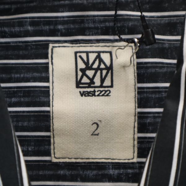 Unused VAST222 19ss Made In Japan Stripe Long Sleeve Shirt 2 Black Men's Used