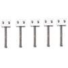 5Pcs Bass Bridge String Saddles for Bass Electric Guitar Replacement Part Spring ScrewsSilver