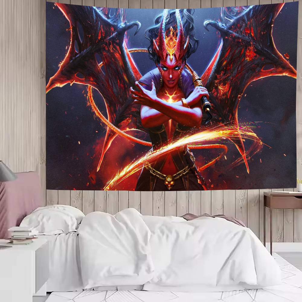 Large Cool Fashion XL Dota 2 Gaming Tapestry Popular Room Decoration Wall Tapestry Art Room Home Decor Wall Art Decor