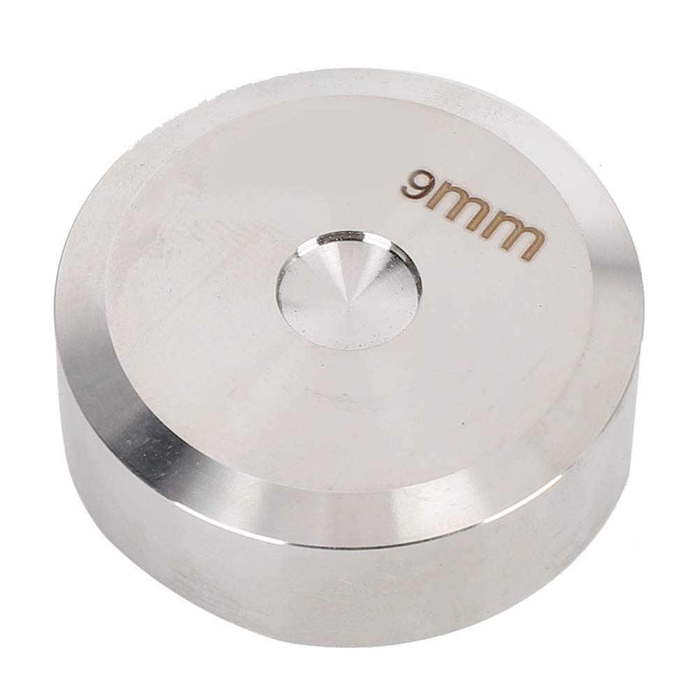 9mm Stainless Steel Die Punch Double‑Sided Rivet Setter with Base for Install Rivet Button DIY Leathercraft Tool