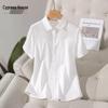 Women's Cotton Short Sleeve Lapel Shirt