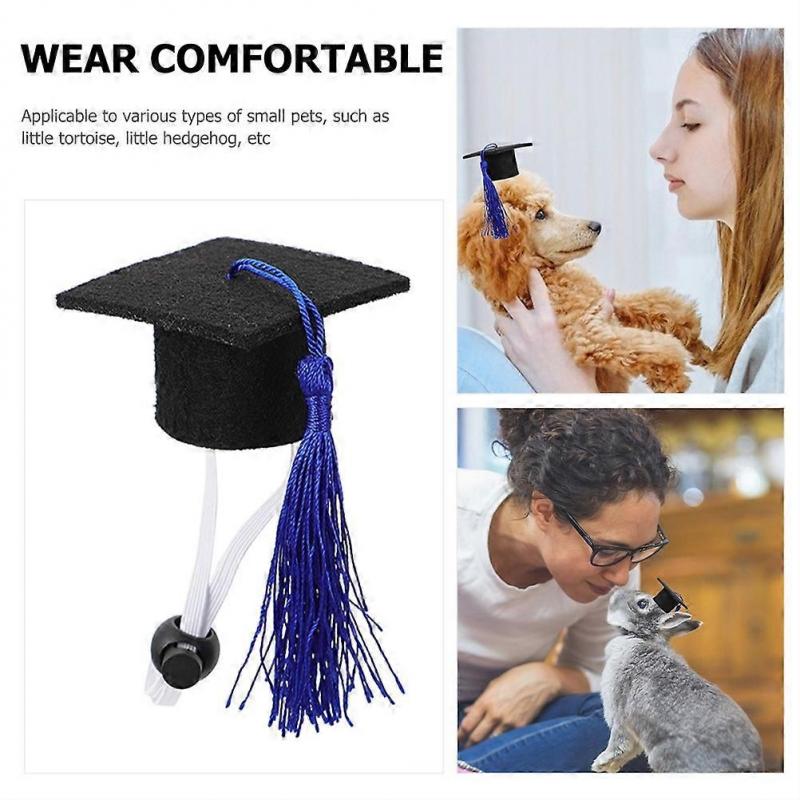 Adorable Graduation Party Dog Dr Hat Felt Fabric 2Pcs Costume