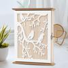 Key Storage Lock Box Vintage Carving With 6 Hooks Wooden Key Ring Holder Lock Box Wall Mount For Home Office Hallway Living Room