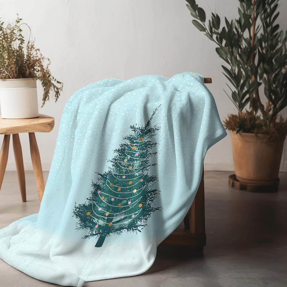 

Tuniu Cute Christmas Tree Fleece Blanket Sofa Bed Room Throw Soft Warm Cozy Decorative 75x90cm