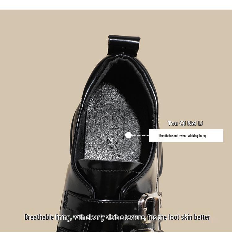 2025 Spring Women's Retro Thick-Soled Leather Mary Jane Loafers