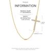 copper Minimalist Cross Necklaces for Woman Personality Chain Shining Gold Plated Color Party Necklaces for Women Jewellery