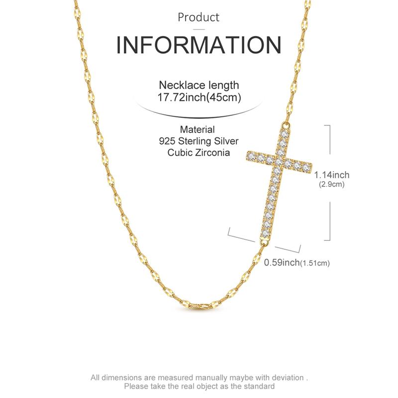 

copper Minimalist Cross Necklaces for Woman Personality Chain Shining Gold Plated Color Party Necklaces for Women Jewellery