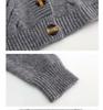 Women's Early Autumn Slimming Cable Knit Cardigan - Short, Single-Breasted, High-Waisted Sweater