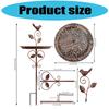 Vintage Iron Bird Feeders Rusts Resistant Durability Feeders with Drainage Holes For Outdoor Garden Decoration