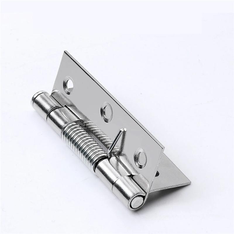 Non-Toxic 2Pcs Self Closing Spring Door Hinge Stainless Steel Hinge For Window Cabinets Jewelry Boxes Automatic Rebound Hardware