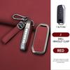 Metal+leather Key Shell Fob Holder for Kia Sorento MQ4 2020 2021 2022 EV6 K8 V6 7 Buttons Car Remote Key Case Cover Protector