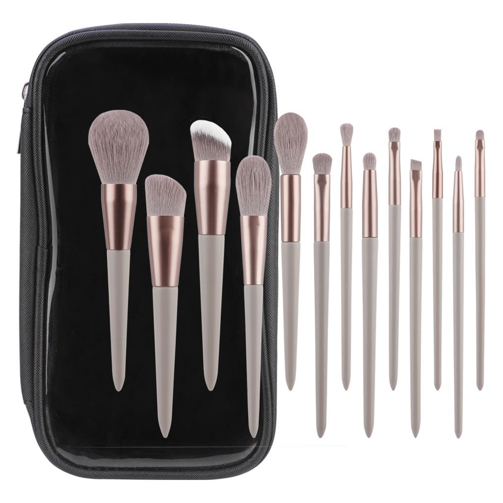 13/15 Makeup Brush Set Cangzhou Loose Powder Brush Foundation Eyeshadow Brush with Transparent Waterproof Brush Bag Beauty