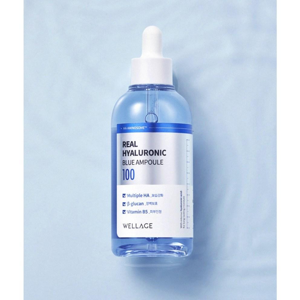 WELLAGE Real Hyaluronic Blue Ampoule, 75ml, 1 Piece