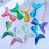 10Pcs Resin Lovely Shiny Fish Tail With Color Plating Flatback Cabochon Scrapbook Kawaii DIY Embellishments Accessories C95