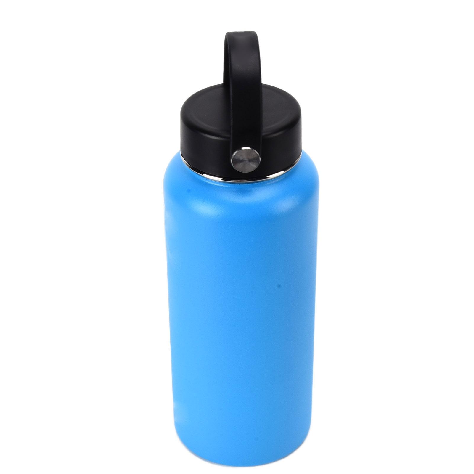 

Бутылка для воды из нержавеющей стали с вакуумной изоляцией, фляга с широким горлом и герметичной гибкой крышкой