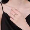 Hot selling cross electroplated two-color ring, simple and fashionable European and American style food ring
