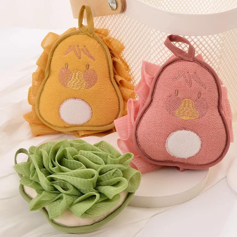 5 Yuan Rabatt: Neuer doppelseitiger Badeblumen-Schrubber - Niedliches und effektives Rückenwaschtuch