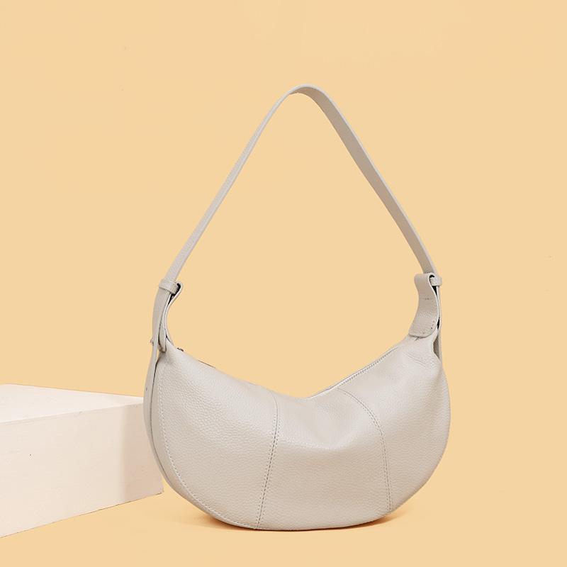 100% Genuine Leather Underarm Women Shoulder Crossbody Bag Large Capacity Half-Mo Women Bags Designer Cowhide Commute Tote Sac