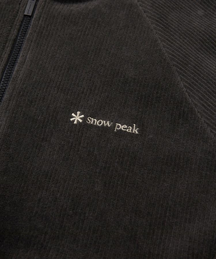 Snow Peak Corduroy Hoodie Zip Dark Small Women's S-Cropped GS-S25WWFFJ73, Men's/Women's, Charcoal,