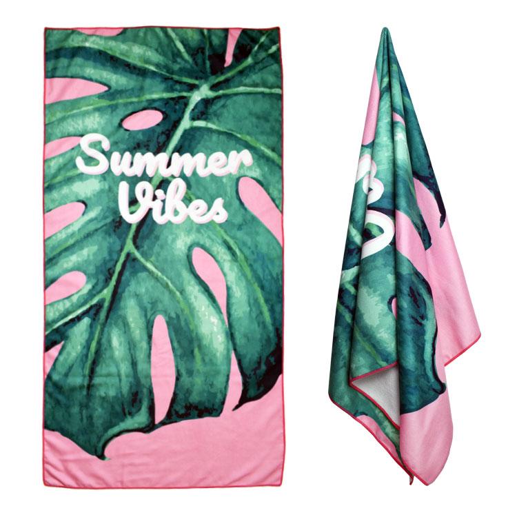 Free Custom Multi-Style Quick Drying Super Absorbent Sand-Free Microfiber Beach Towel with Logo Design All-Season Use
