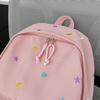 Large Capacity Student Schoolbag Women's Embroidered Computer Backpack Lightweight Backpack