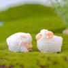 Figurine Sheep Resin Micro Landscape Diy Home Desk Model Decor Kids White Gift