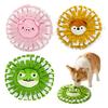Durable Foraging Mat Dog Snuffle with Crinkle Paper, Interactive Feeding Squeaky Toy, Pet Enrichment Toy Cartoon Animal Design, Sniffing for Dogs