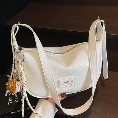 Stylish and High-quality Simple Soft Leather PU Tote Dumpling Bag Versatile Commuter Light Casual Messenger Women's Bag
