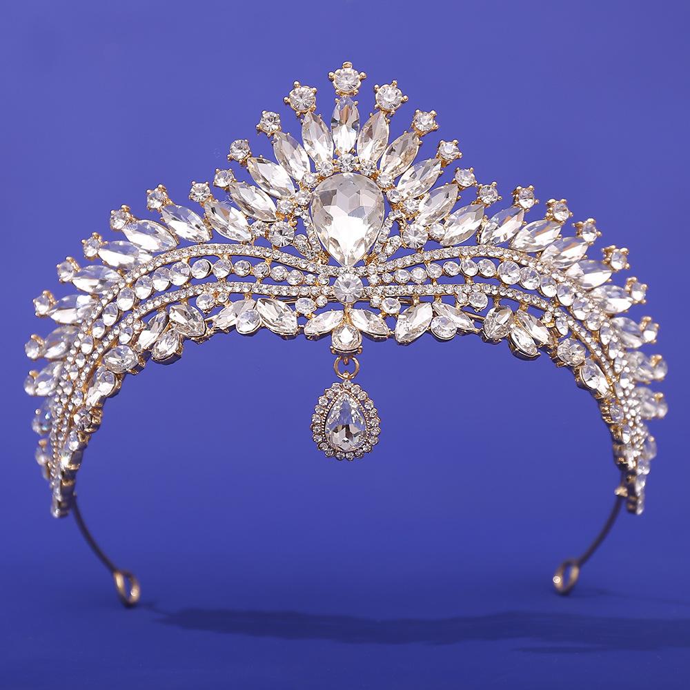 Bridal Crown European Wedding Crystal Hair Accessories, Wedding Accessories Baroque Luxury Wedding Dress Crown