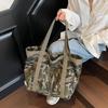 Borsa a Tote in Tela con Stampa Leopardo - Borsa a Spalla di Grande Capacità per Donna, Perfetta per il Tempo Libero o per il Lavoro.