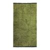 Flat Woven Rug In Black Cotton with Green Light Reflections 80x150