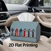 1pc, 2d Flat Printing, Tissue Box Colorful Beach House Pattern Printed Tissue Box, Suitable for Home, Car, and Party Decoration Tissue Holder, Perfect