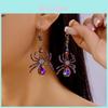Halloween Spooky Spider Earrings With Alloy Material For Women Party Decor Summer