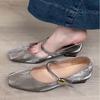 Woman Ballet Flats Fashion Square Toe Mary Jane Shoes 2026 Autumn Comfortable Anti Slip French Retro Elegance Casual Shoes
