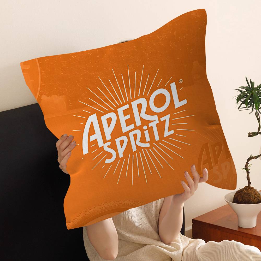 A-Aperol S-Spritz Pillow Cushion Cover Pillowcase Living Room Sofa Home Decor
