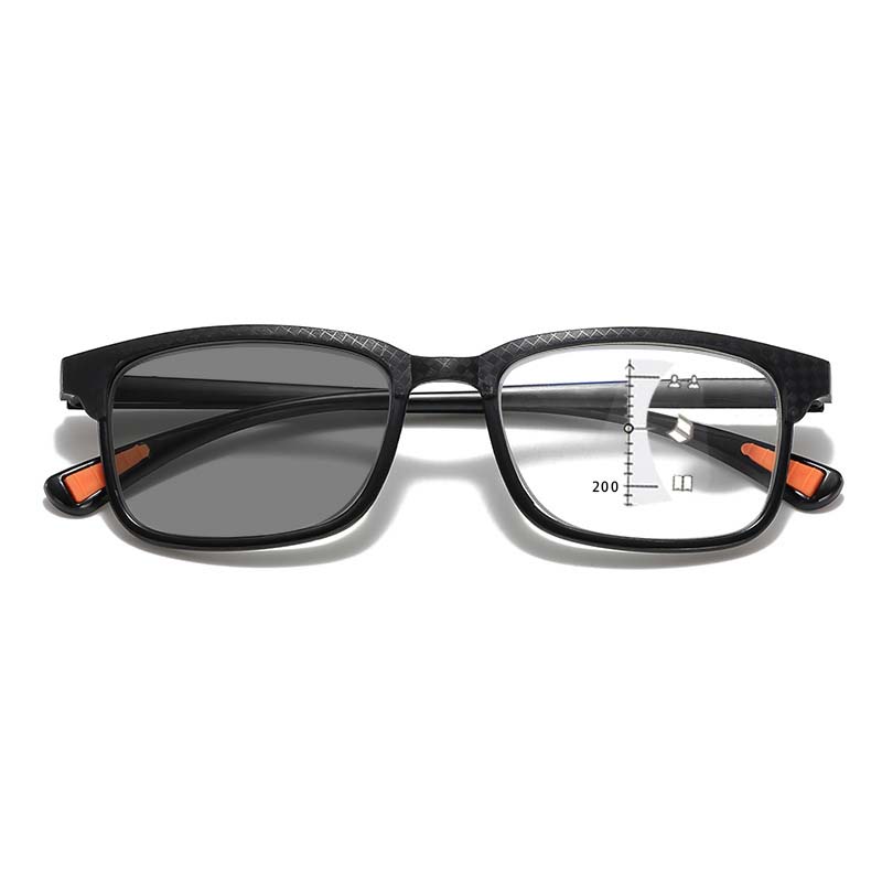 Advanced Simplicity Photochromic Multifocal Reading Glasses Ultra Light Square Frame Eye Protection To +4 0