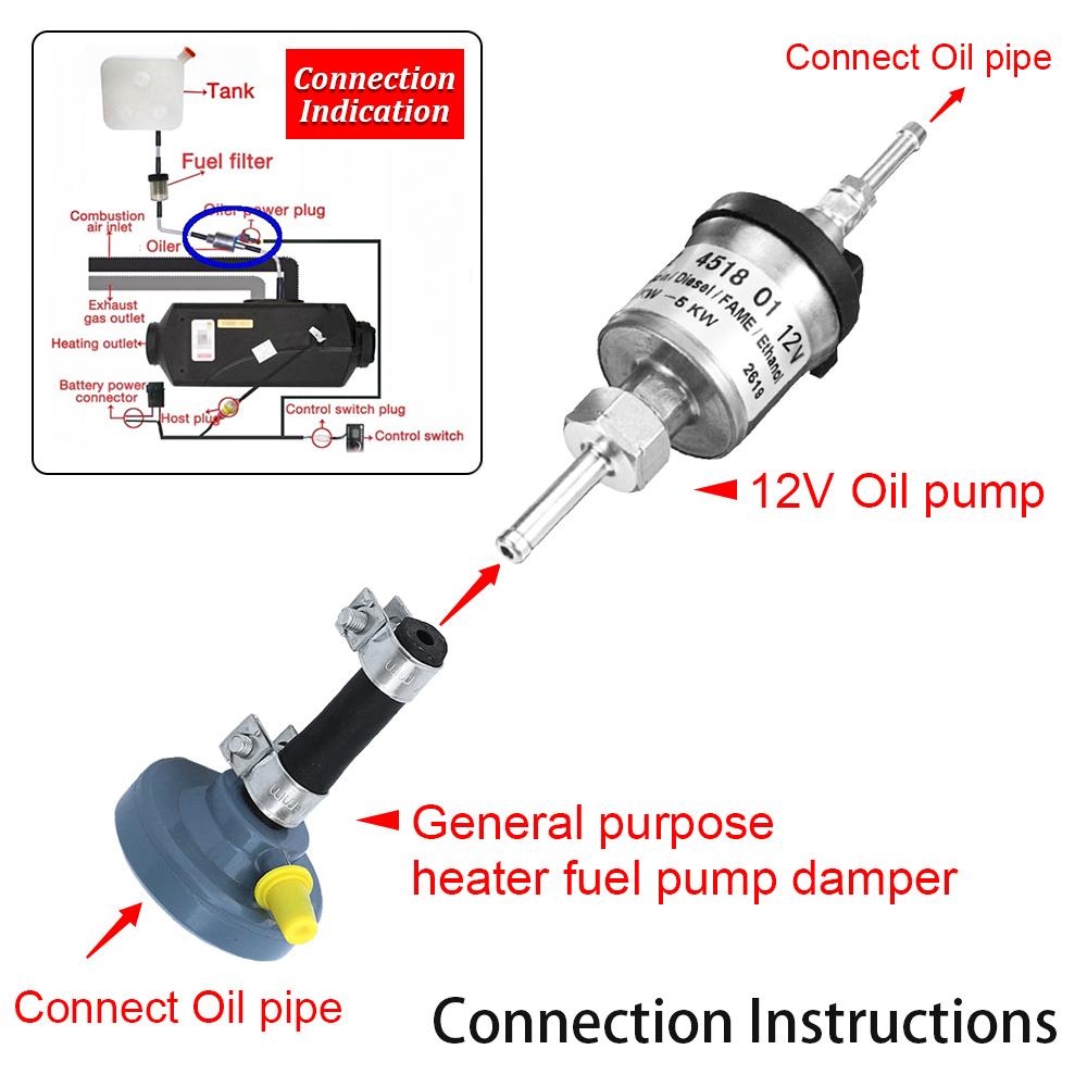 12V 22ML Car Upgrade Ultra-low Noise Heater Fuel Pump Universal for Eberspacher Car Heater Fuel Pump Air Diesel Heater Pump