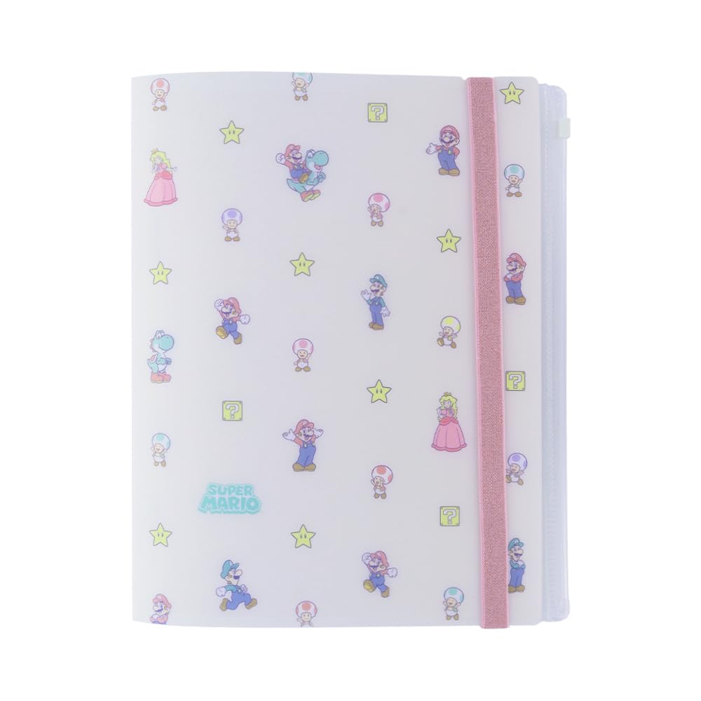 Stationery Super Mario Clear 5 Zipper with Ally Sun-Star File, Pockets, Pocket, Band, (S2173247)